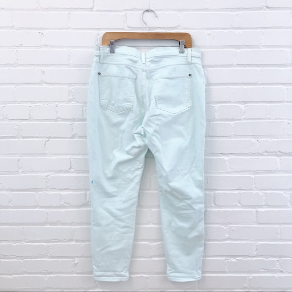 SECOND YOGA JEANS pastel green mint skinny jeans - Picture 3 of 4